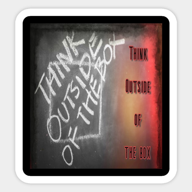 Think Outside of the box Sticker by Juani2